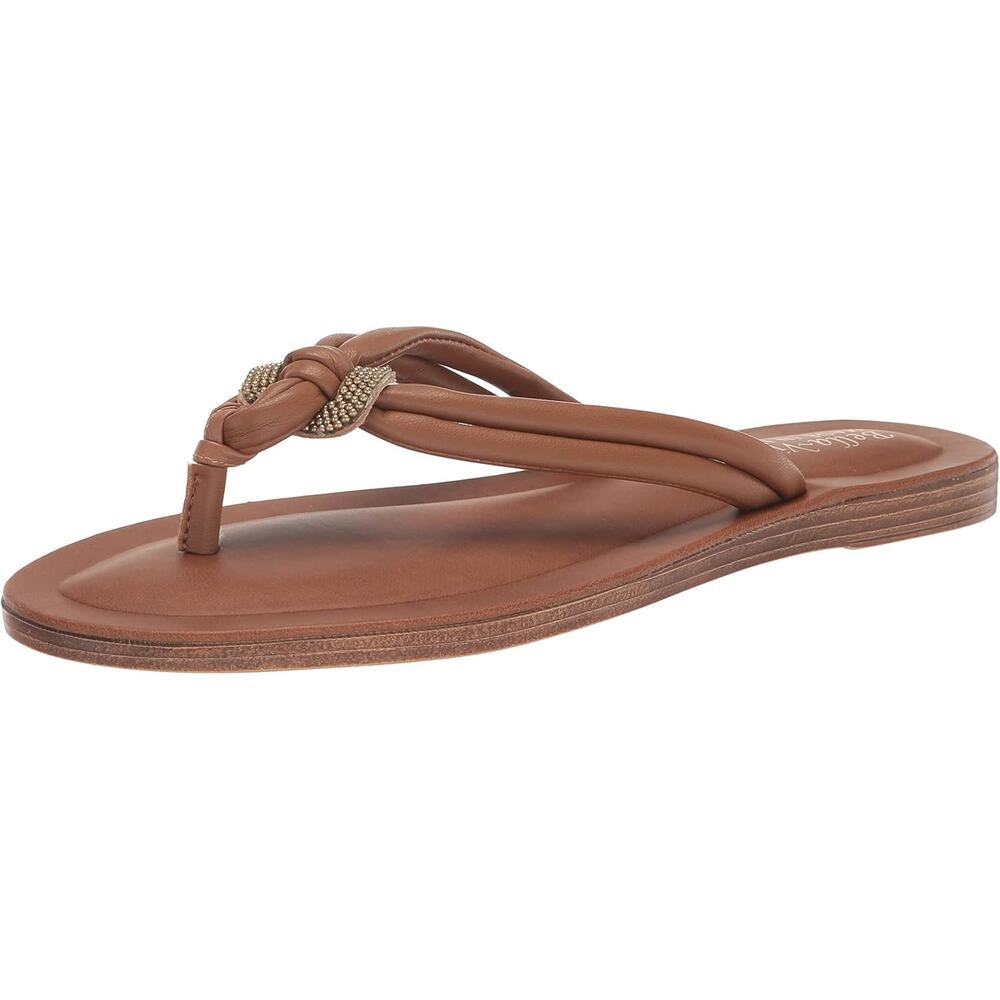 Bella Vita Women Zev-Italy Flip Flop Thong Sandals Size US 9.5W Tan Brown
